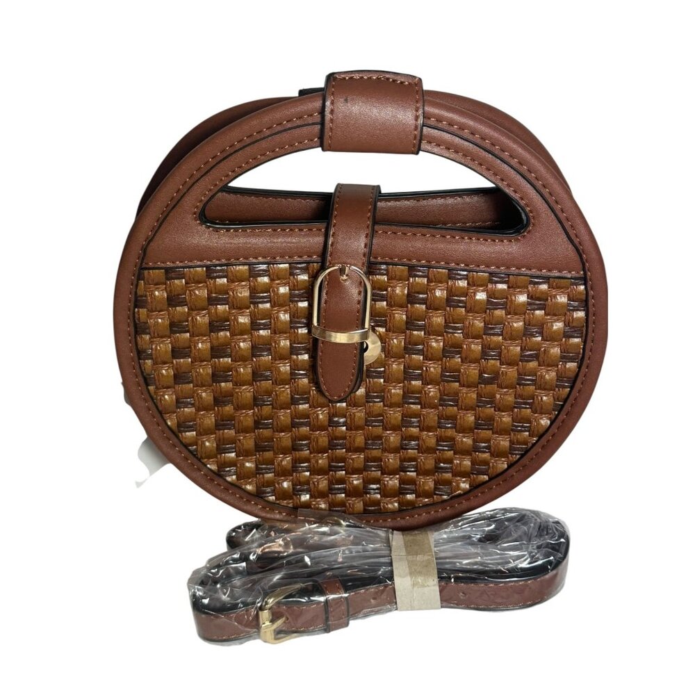 Round Straw Rattan Handbag - Picture 5 of 13
